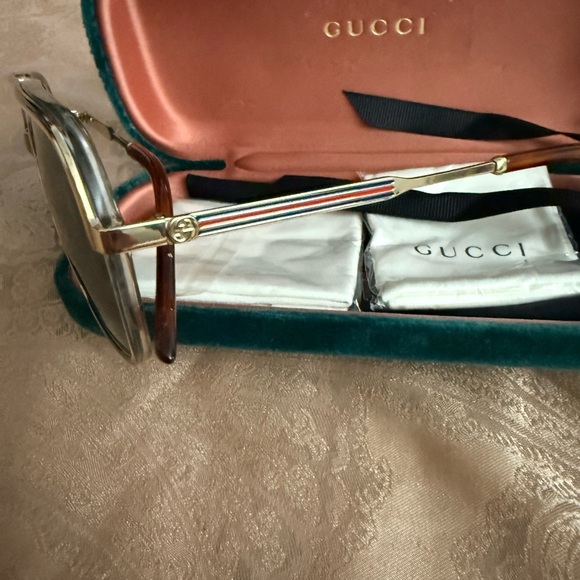 GUCCI Unisex GG0200S 004 Brown/Blue 57-14-145 Sunglasses - Picture 8 of 10